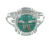 Southwest Opal And Turquoise Inlay Silver Ring Size 5-1/2 WX73731